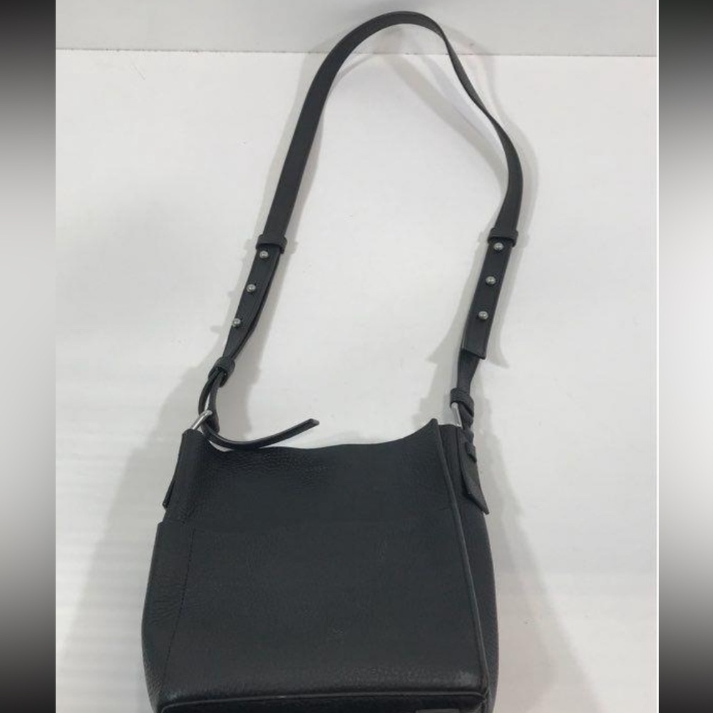 Women’s All Saints Elegant Black Leather Shoulder Bag
